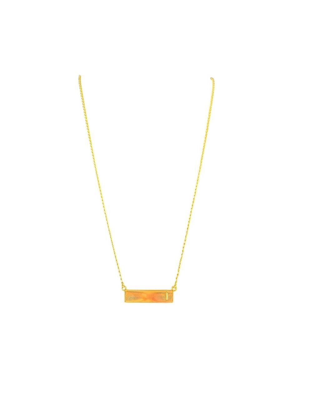 Women's Baublebar “I” Gold Bar Pendant Necklace